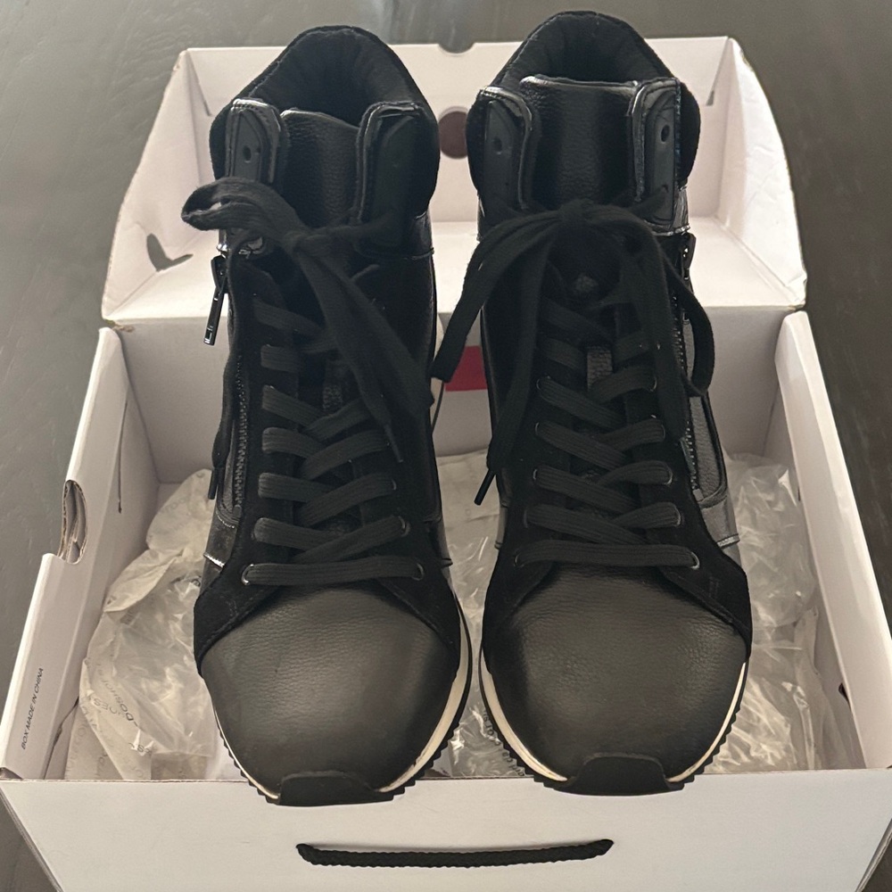 Aldo Black High-Top Athletic Sneakers